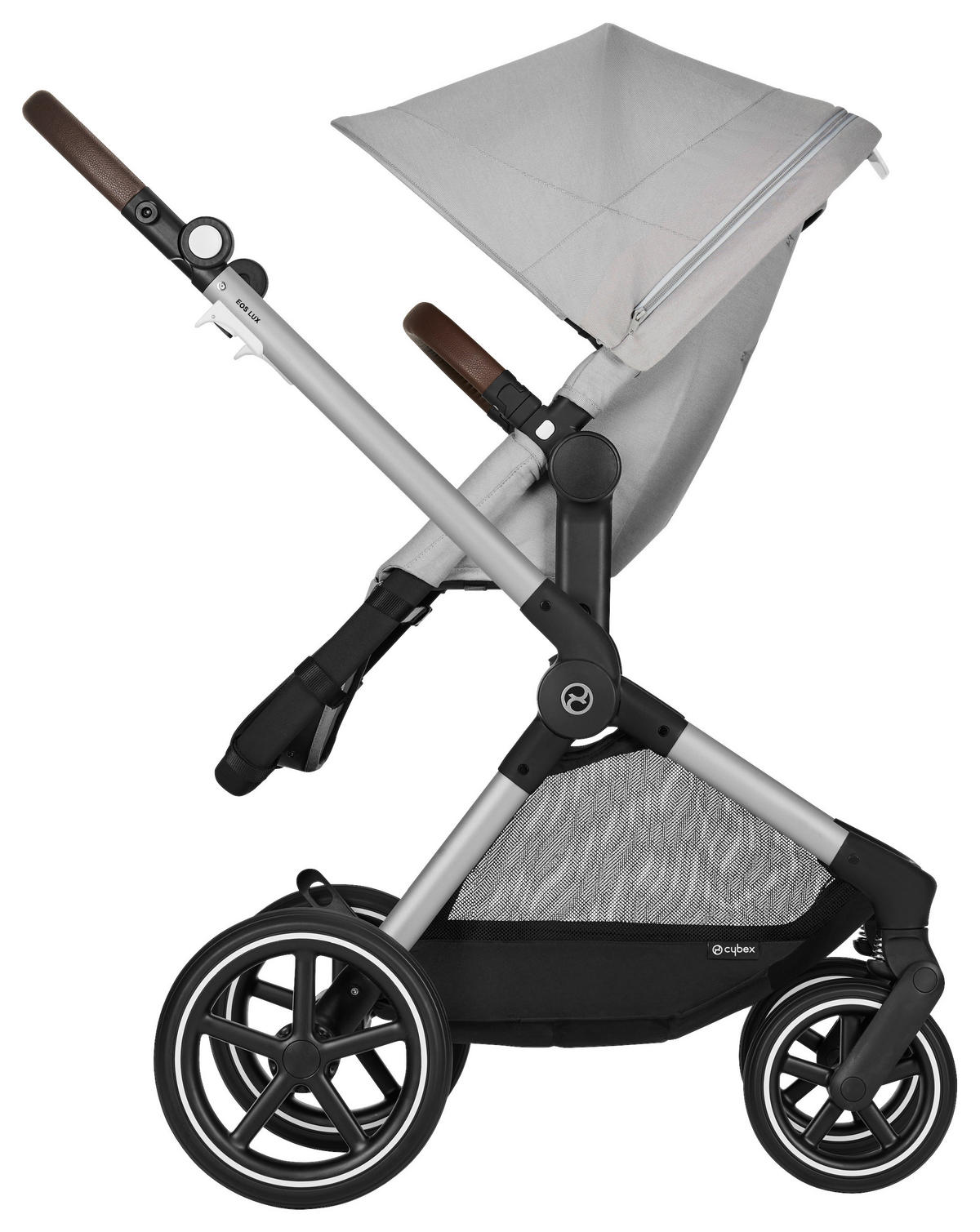 SET DJEČJIH KOLICA  EOS Lux inkl.  Aton B2  - siva/srebrne boje, Basics, tekstil/metal (92/53/50,8cm) - Cybex