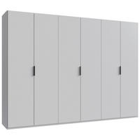 GARDEROB MED VIKDÖRRAR 300/216/58 cm 3-dörrar - vit/svart, Design, trämaterial (300/216/58cm) - Boxxx