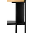BEISTELLTISCH 44/44/44 cm Naturfarben, Schwarz rund  - Schwarz/Naturfarben, Trend, Holzwerkstoff/Metall (44/44/44cm) - Xora