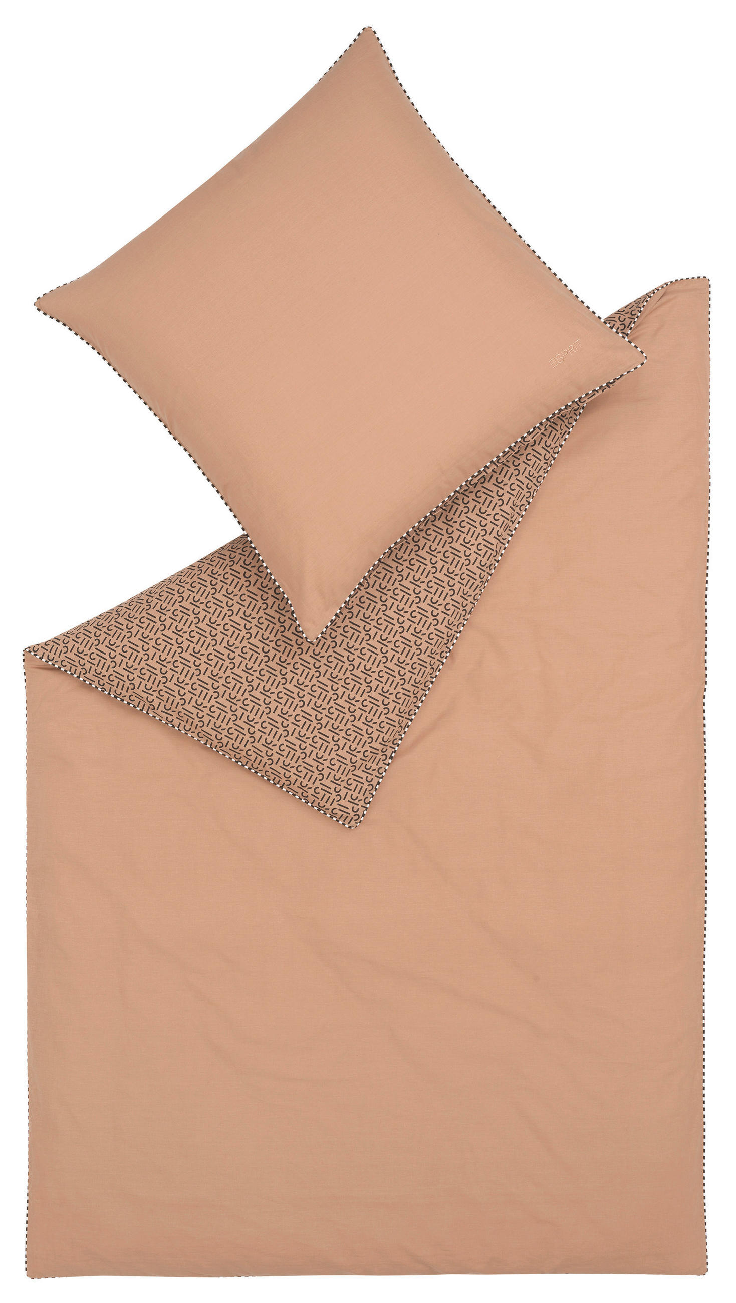 WENDEBETTWÄSCHE E-Scatter  Renforcé  - Taupe/Beige, Basics, Textil (135/200cm) - Esprit