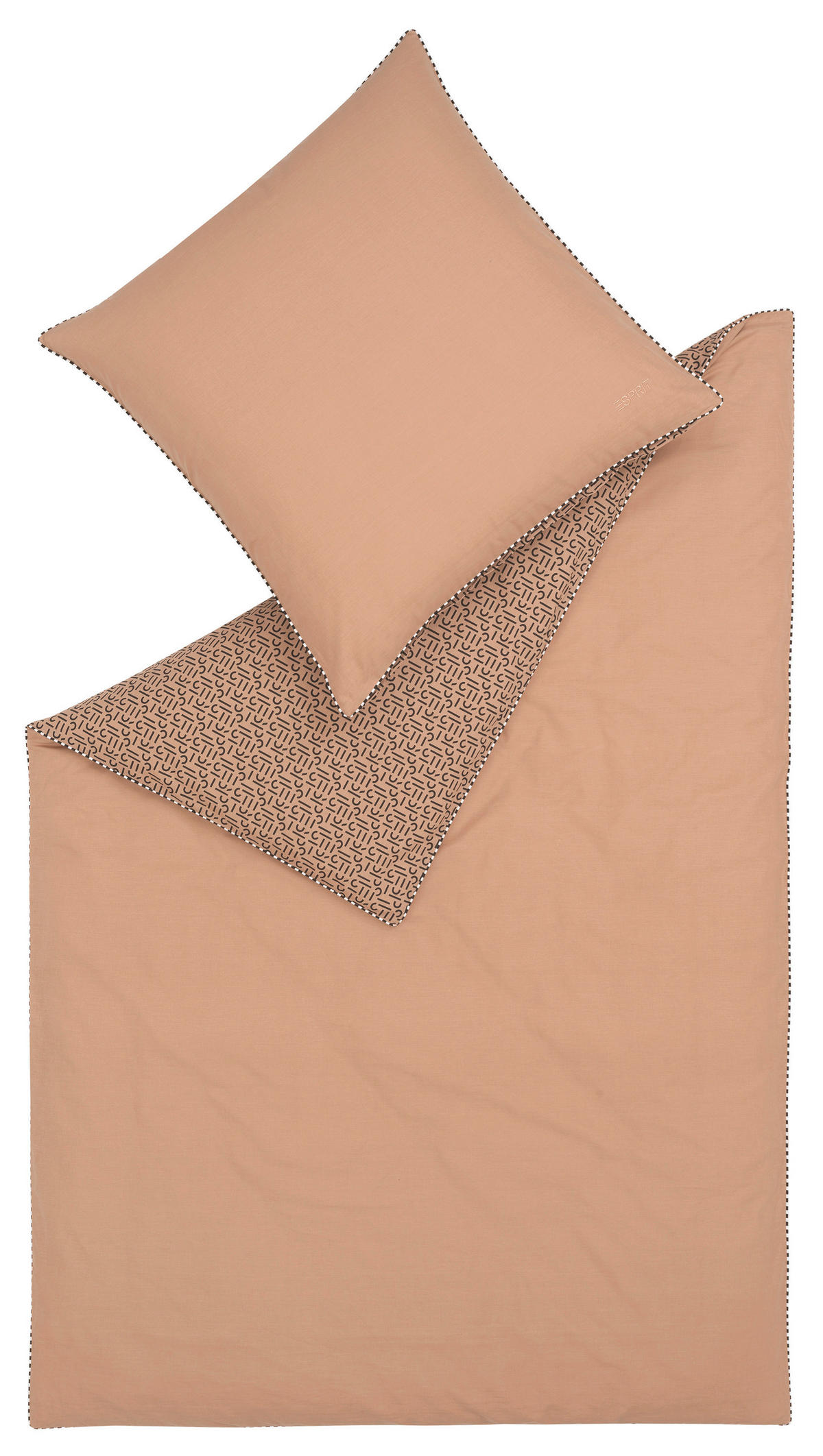 WENDEBETTWÄSCHE E-Scatter  Renforcé  - Taupe/Beige, Basics, Textil (155/220cm) - Esprit