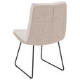 STUHL - Hellgrau/Schwarz, Design, Textil/Metall (50/90/68cm) - Valnatura