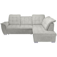 ECKSOFA Beige Chenille  - Chromfarben/Beige, KONVENTIONELL, Kunststoff/Textil (260/205cm) - Carryhome