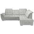 ECKSOFA Beige Chenille  - Chromfarben/Beige, KONVENTIONELL, Kunststoff/Textil (260/205cm) - Carryhome