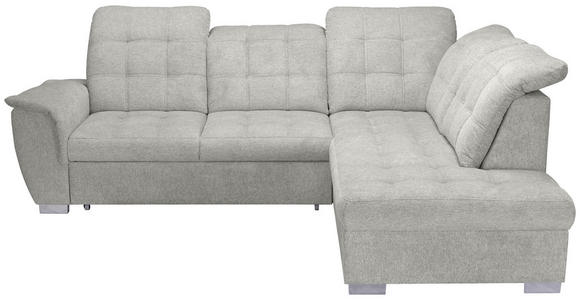 ECKSOFA Beige Chenille  - Chromfarben/Beige, KONVENTIONELL, Kunststoff/Textil (260/205cm) - Carryhome