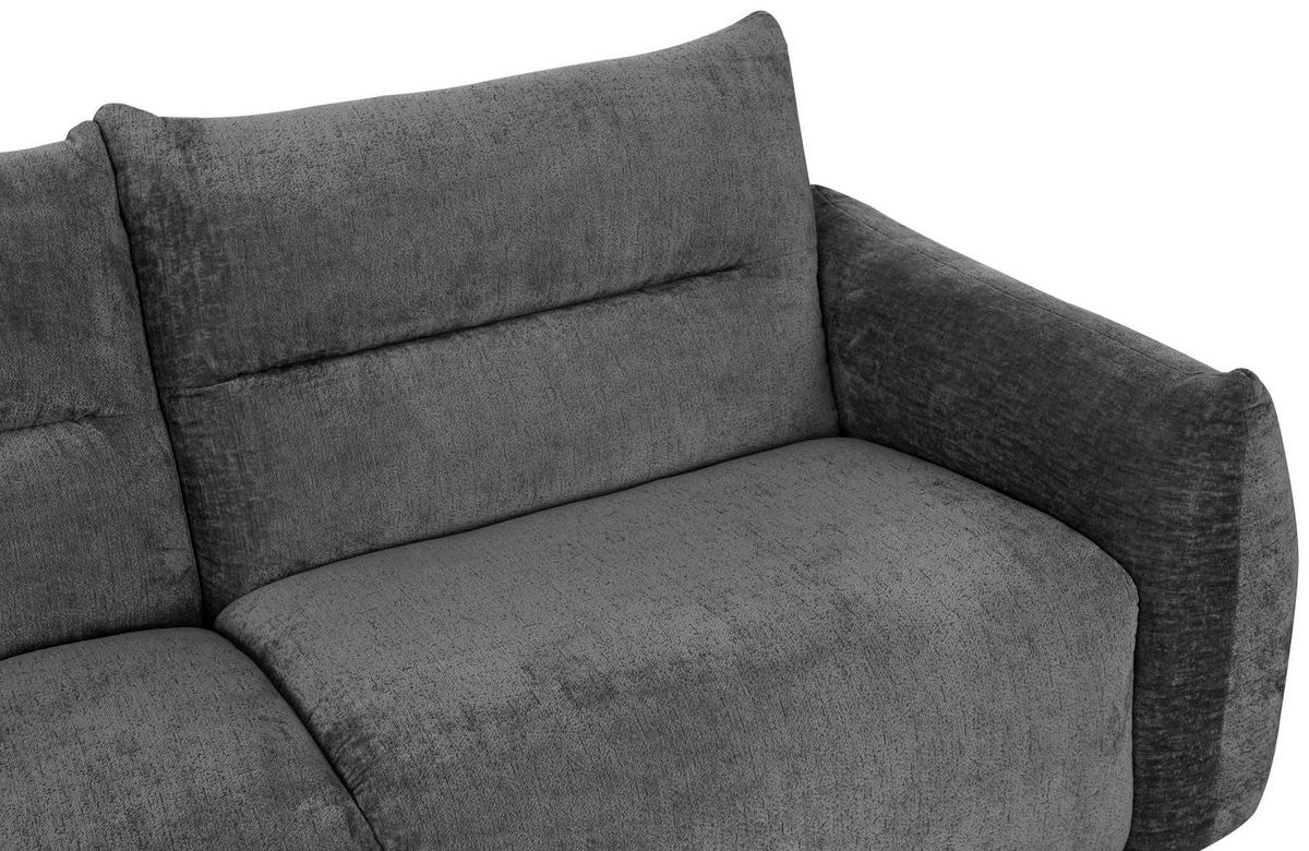 2-SITZER-SOFA Chenille Anthrazit  - Anthrazit/Schwarz, MODERN, Kunststoff/Textil (216/89/92cm) - MID.YOU
