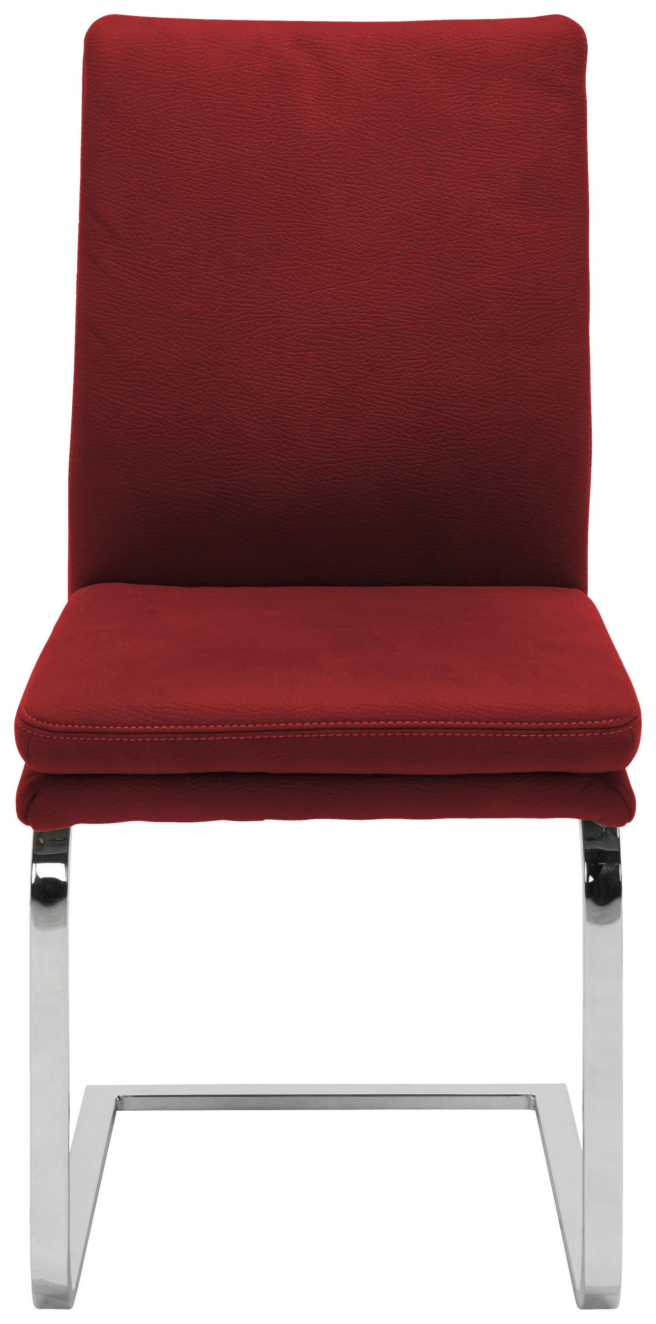 SCHWINGSTUHL  in Stahl Mikrofaser  - Chromfarben/Bordeaux, Design, Textil/Metall (47/100/64cm) - Novel