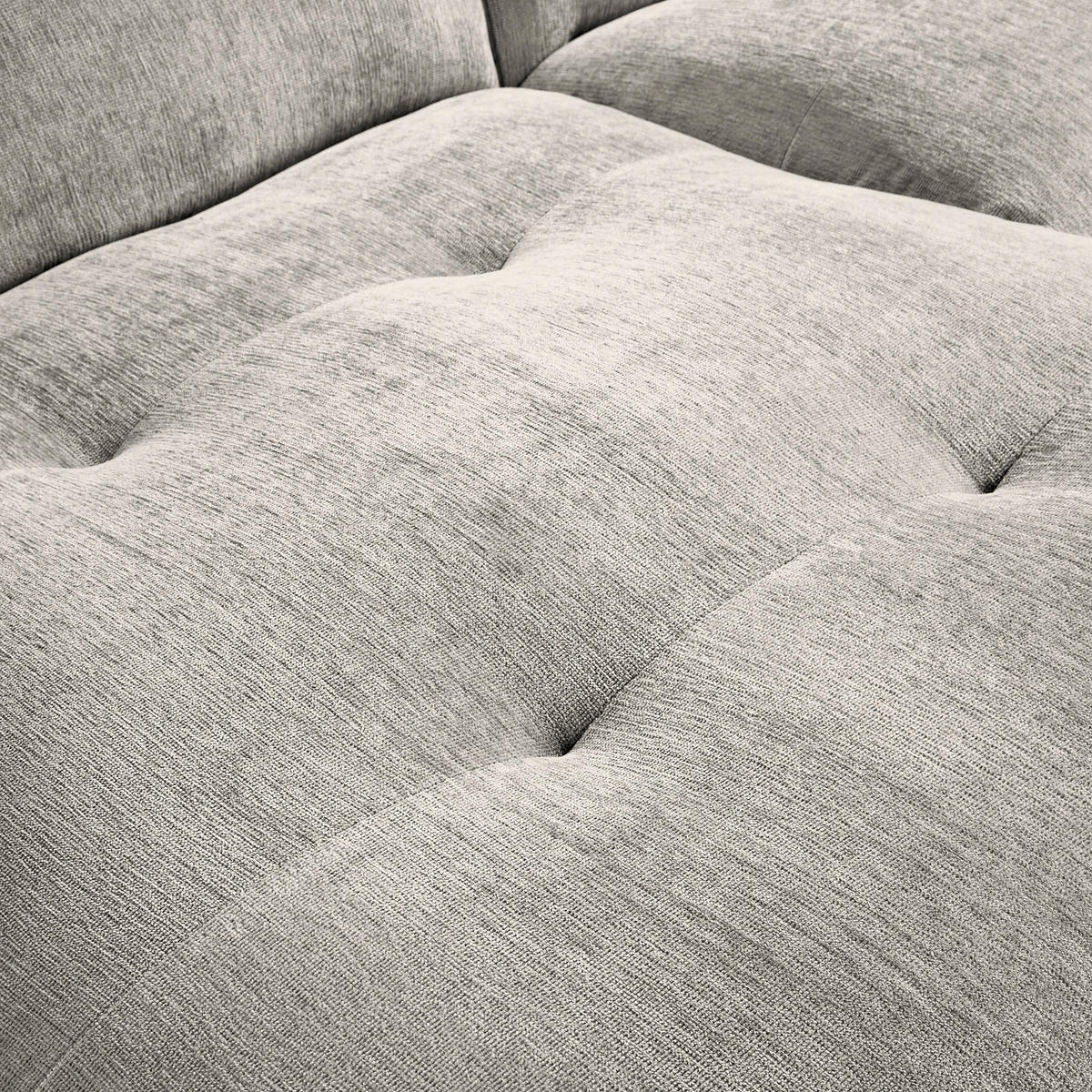 ECKSOFA in Chenille Silberfarben  - Silberfarben/Schwarz, Modern, Kunststoff/Textil (184/269cm) - Trendmanufaktur