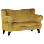 SOFA in Webstoff Gelb  - Gelb/Braun, Design, Holz/Textil (168/96/75cm) - Ambia Home