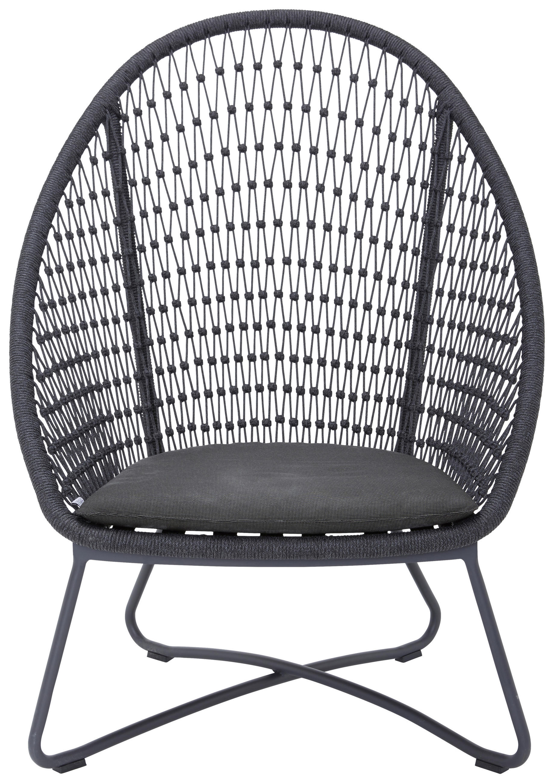 GARTENSESSEL Aluminium Anthrazit, Grau  - Anthrazit/Grau, Design, Textil/Metall (84/110,5/87,5cm)