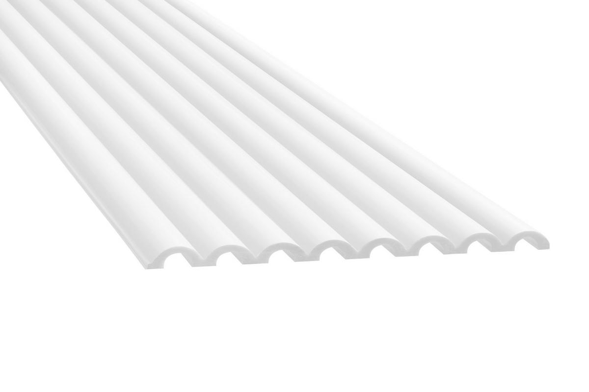 OBLOGA ZIDNA  bijela  - bijela, Basics, plastika (270/24.7/1.3cm)