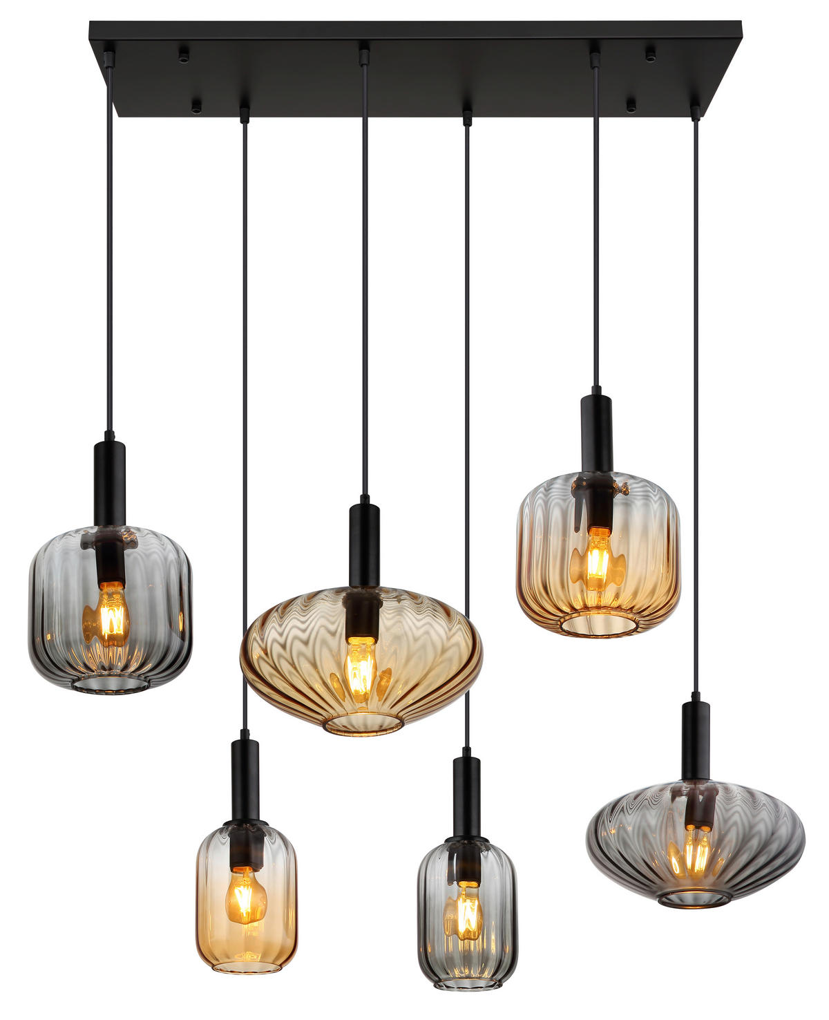 ZÁVESNÉ SVIETIDLO, 100/47/150 cm  - čierna, Design, kov/plast (100/47/150cm)