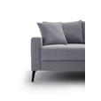 ECKSOFA  in Cord Grau  280/173 cm  - Schwarz/Grau, KONVENTIONELL, Textil/Metall (280/173cm) - Hom`in