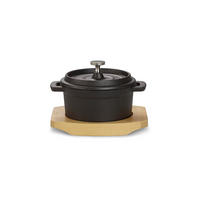 KOCHTOPF 0,2 l  - Schwarz/Braun, Basics, Holz/Metall (13/5/10cm) - Echtwerk