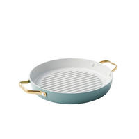 GRILLPFANNE Padova Reserve Keramikbeschichtung 28 cm  - Goldfarben/Weiß, Basics, Metall (28cm)