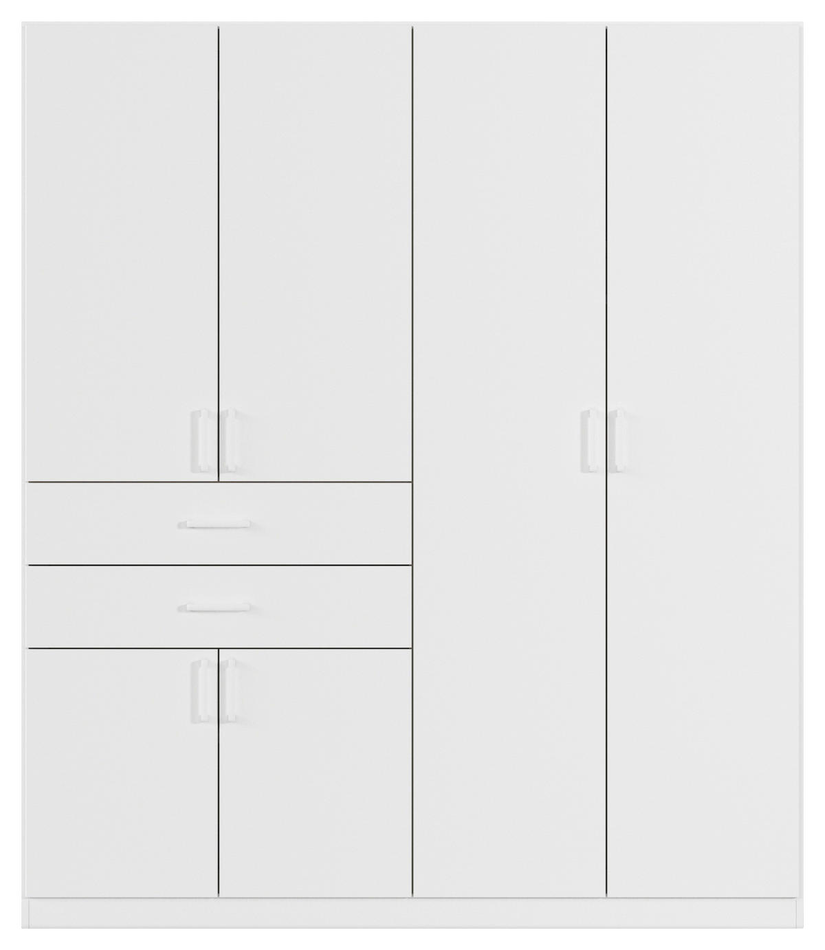DREHTÜRENSCHRANK in Weiss  - Weiss, Modern, Holzwerkstoff/Kunststoff (180/210/54cm) - Rauch Möbel