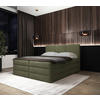 BOXSPRINGBETT 180/200 cm  in Grün  - Schwarz/Grün, MODERN, Holz/Holzwerkstoff (180/200cm) - MID.YOU
