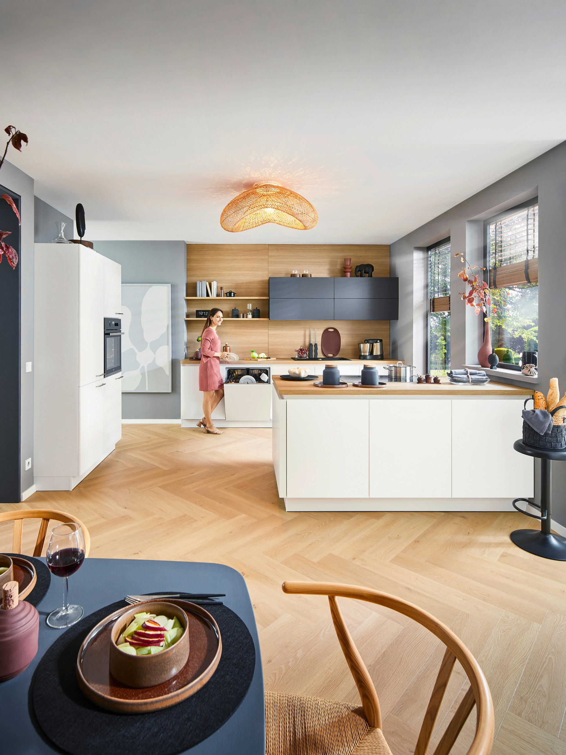 EINBAUKÜCHE   - Weiß, Design, Holzwerkstoff - Dieter Knoll