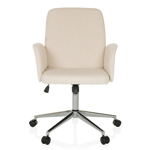 SNURRSTOL  i manchester beige  - beige/silver, Modern, metall/textil (70cm) - MID.YOU