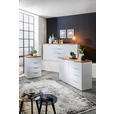 SIDEBOARD  180/89/43 cm 4 Schublade(n)  - Eichefarben/Alufarben, Design, Holzwerkstoff/Kunststoff (180/89/43cm) - Xora