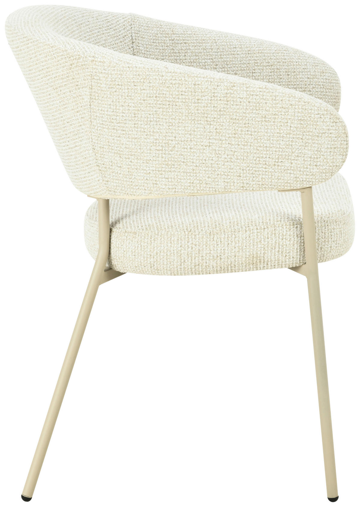 ARMLEHNSTUHL   Leinenoptik  - Beige, Design, Textil/Metall (60/81/62cm) - Carryhome