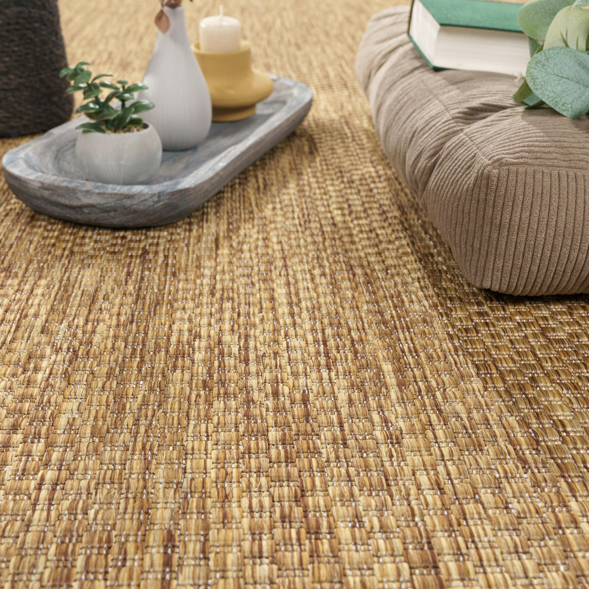 OUTDOORTEPPICH 240/340 cm Columbia Meliert Currygelb  - Currygelb, Design, Textil (240/340cm) - Novel