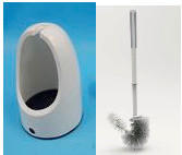 Garnitură De Perie Pentru Wc in plastic  plastic   - alb/gri, Basics, plastic (16/16/38cm) - Homeware