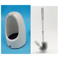 Garnitură De Perie Pentru Wc in plastic  plastic   - alb/gri, Basics, plastic (16/16/38cm) - Homeware