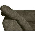 WOHNLANDSCHAFT Olivgrün Struktur - Schwarz/Olivgrün, KONVENTIONELL, Textil/Metall (253/357/188cm) - Carryhome
