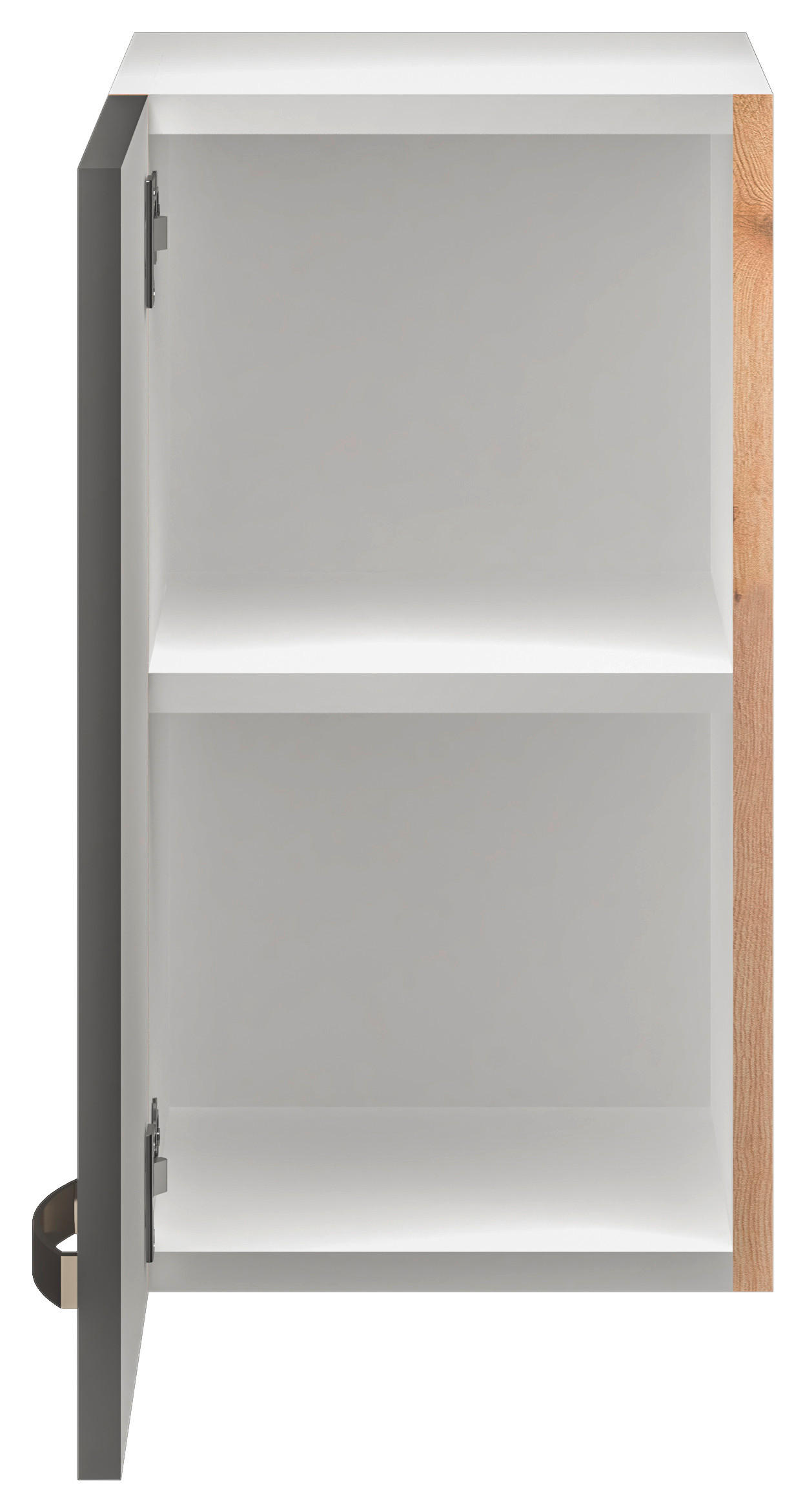 KÜCHENOBERSCHRANK 30/54/32 cm in Dunkelgrau, Eiche San Remo - Edelstahlfarben/Dunkelgrau, MODERN, Holzwerkstoff/Metall (30/54/32cm) - FlexWell