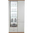 VITRINE in furniert Eiche Weiß, Eichefarben, Sandfarben - Sandfarben/Edelstahlfarben, Design, Glas/Holz (105.0/218.3/39.1cm) - Invivus VITRINE in furniert Eiche Weiß, Eichefarben, Sandfarben - Sandfarben/Edelstahlfarben, Design, Glas/Holz (105.0/218.3/39.1cm) - Invivus