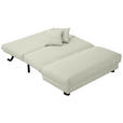 SCHLAFSOFA Flachgewebe Hellgrau  - Hellgrau/Schwarz, Design, Textil/Metall (145/85/100cm) - Carryhome