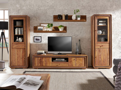 Vitrine In Teilmassiv Sheesham Sheeshamfarben Online Kaufen Xxxlutz