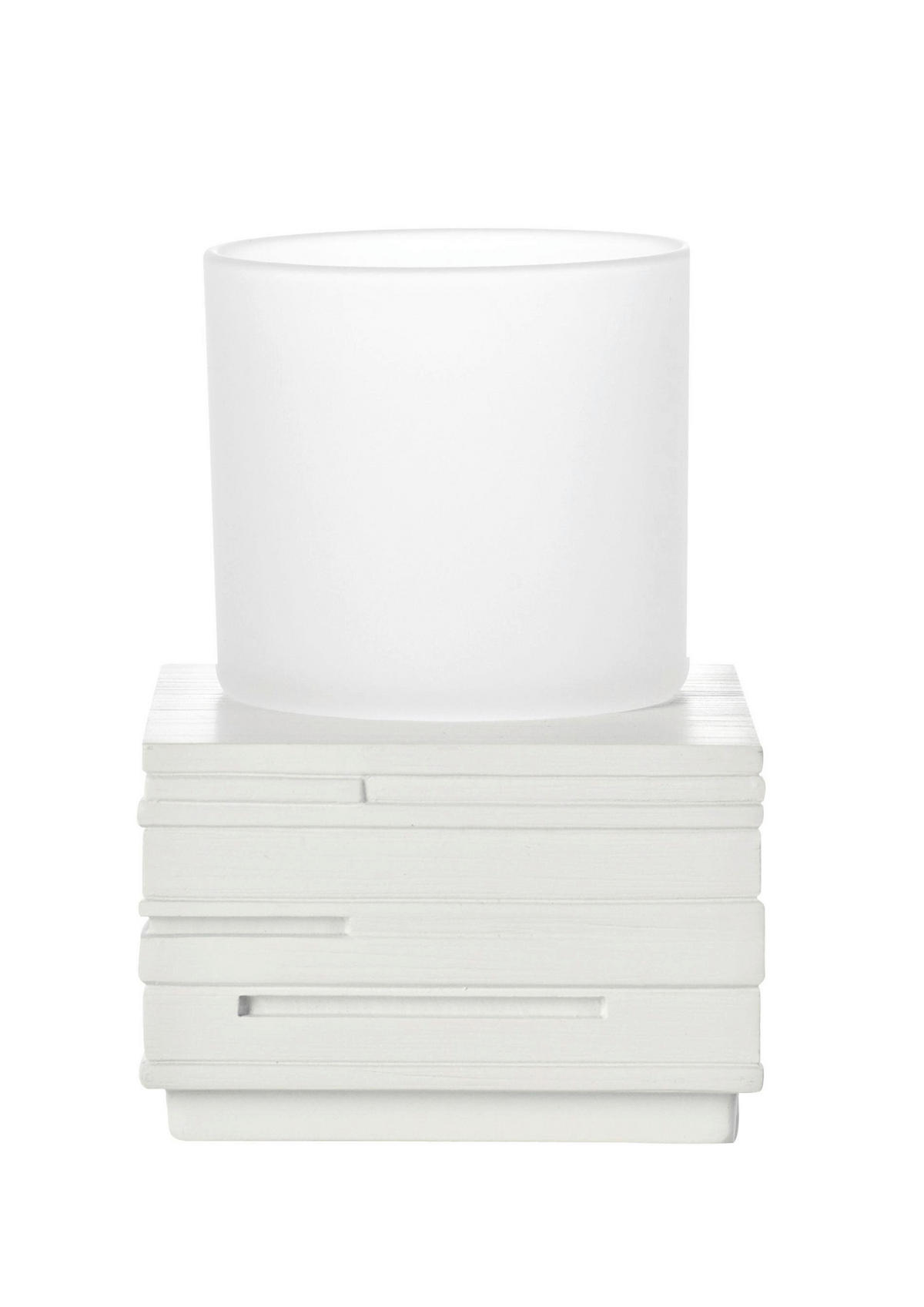 PAHAR PENTRU CLĂTIRE plastic, sticlă  - alb, Basics, plastic/sticlă (8/11,5/8cm) - Sadena