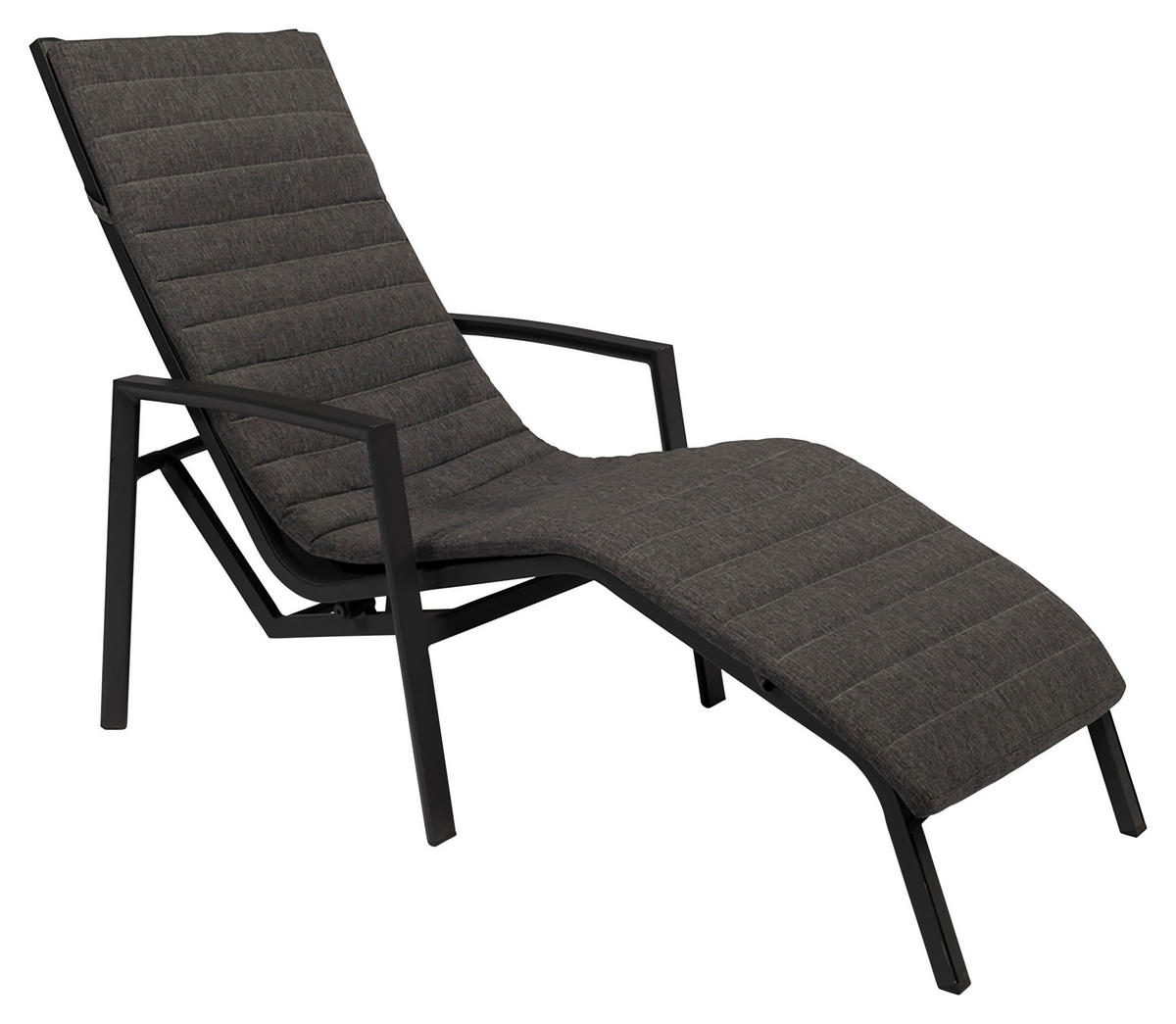 GARTENLIEGE  - Anthrazit, Basics, Textil/Metall (180/55/69cm) - Tierra Outdoor