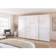 SCHWEBETÜRENSCHRANK  in Weiß  - Alufarben/Weiß, KONVENTIONELL, Glas/Holzwerkstoff (315/229/62cm) - Xora