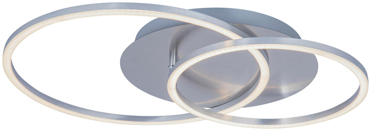 STROPNÉ LED SVIETIDLO, 54,7/40/7 cm - hliníková, Design, kov/plast (54,7/40/7cm) - Novel