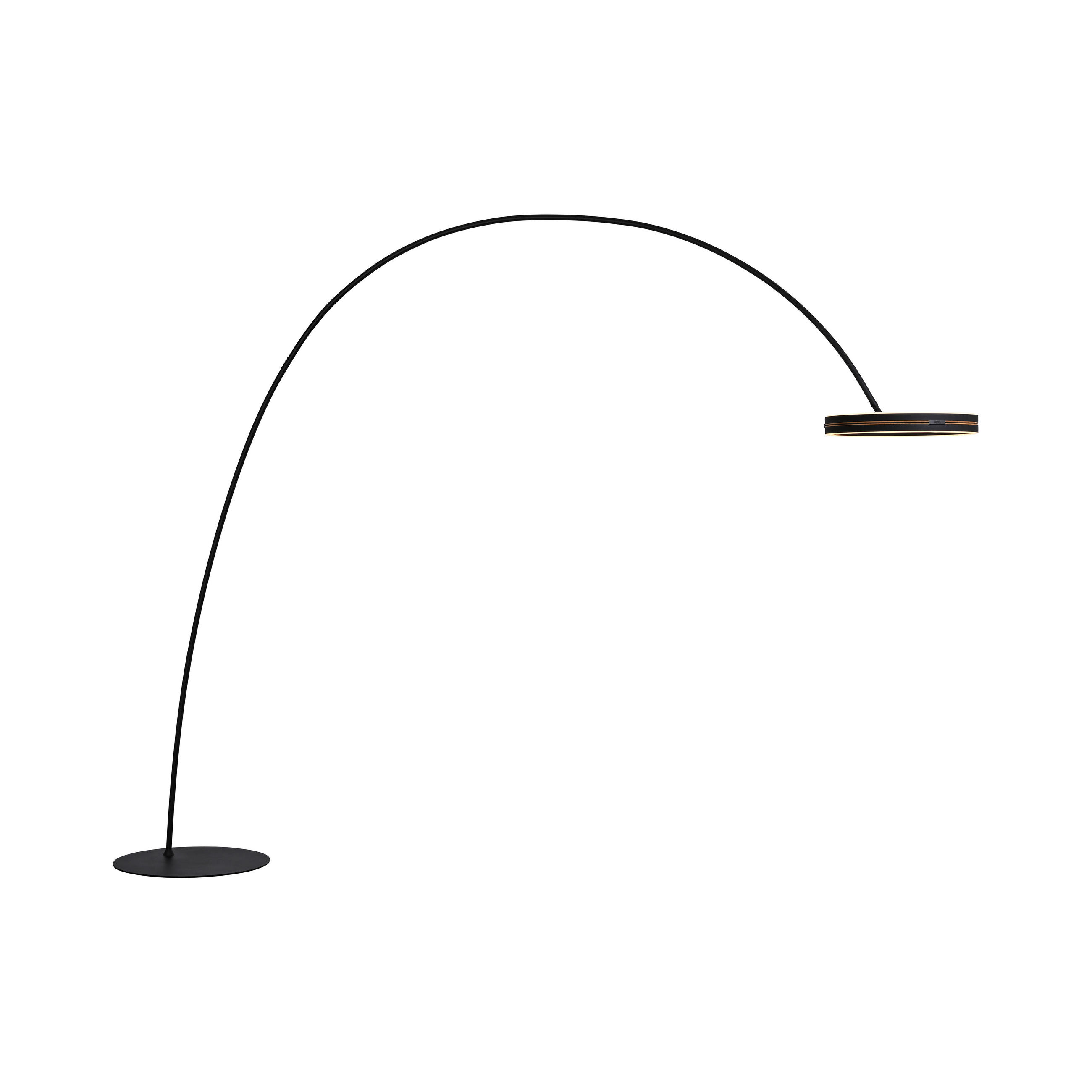 BOGENLEUCHTE - Schwarz, Design, Kunststoff/Metall (290/60/250cm) - Neuhaus PURE