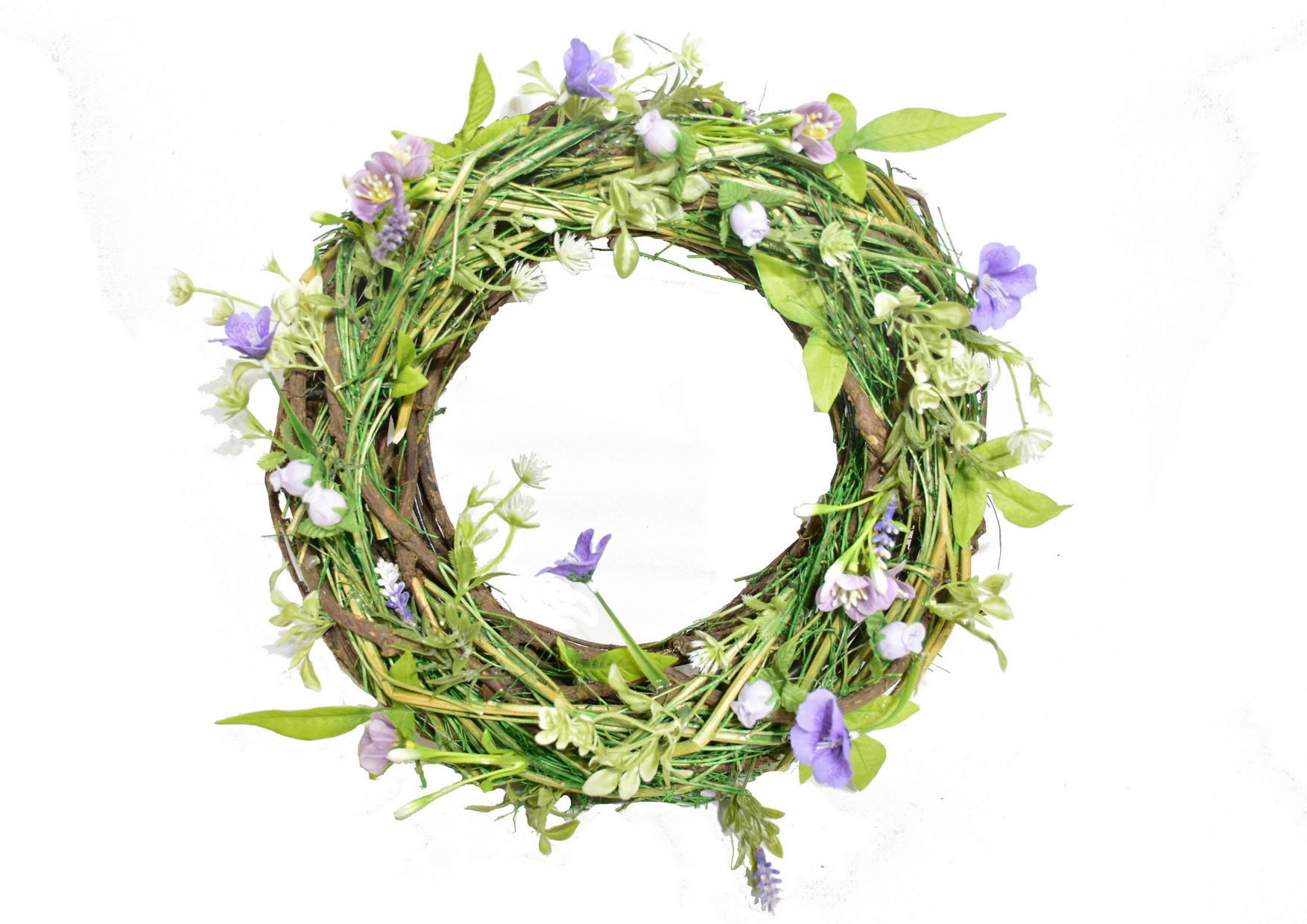 FRÜHLINGSKRANZ  - Lila/Hellgrün, LIFESTYLE, Holz/Textil (30cm)