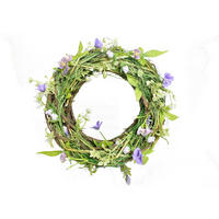 FRÜHLINGSKRANZ  - Lila/Hellgrün, LIFESTYLE, Holz/Textil (30cm)