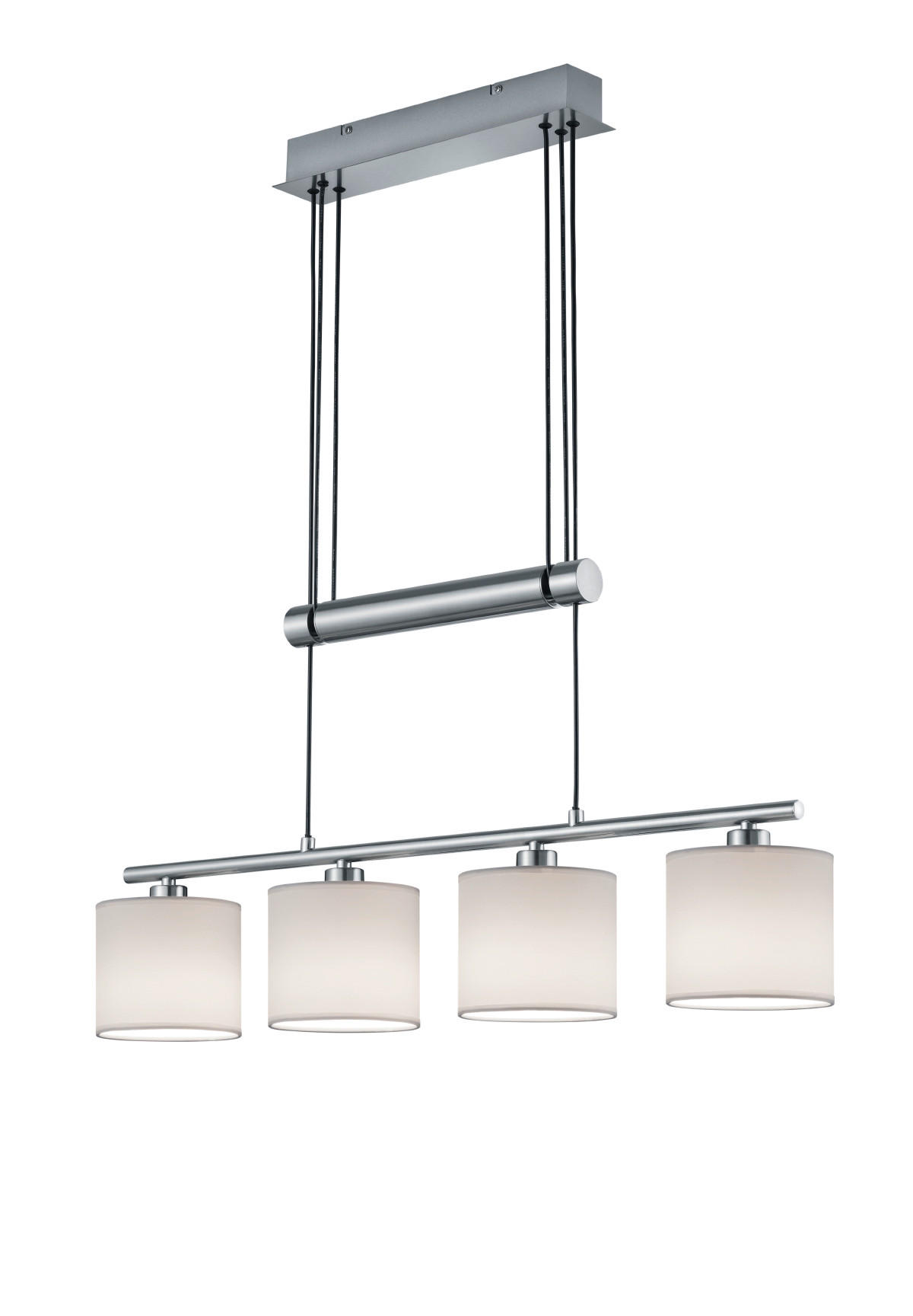 HÄNGELEUCHTE  77/150/13 cm   - Weiss, Design, Textil/Metall (77/150/13cm) - Trio Leuchten