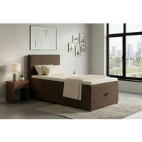 BOXBETT 100/200 cm  in Braun  - Schwarz/Braun, MODERN, Holzwerkstoff/Kunststoff (100/200cm) - MID.YOU