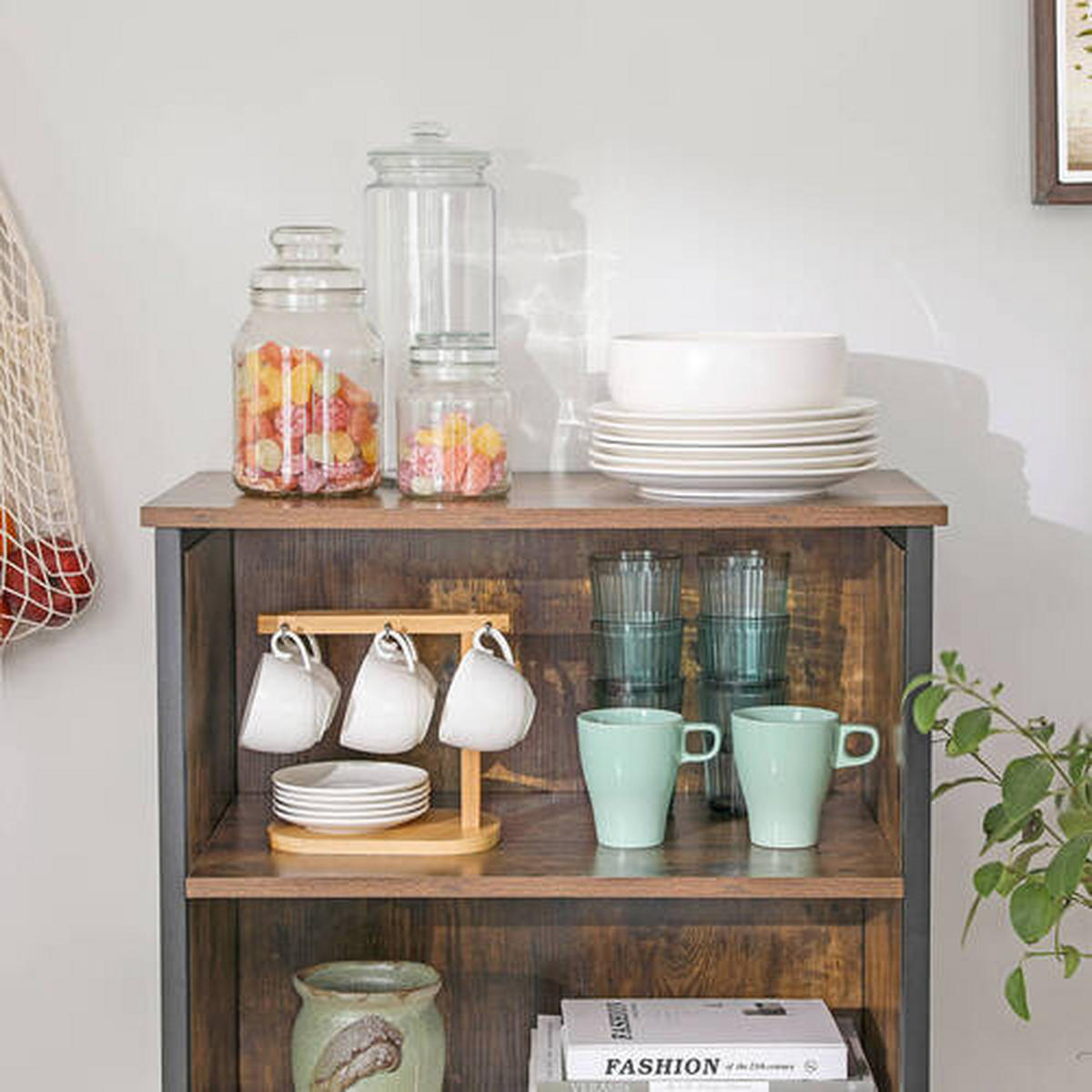HIGHBOARD  in 60/124,5/35 cm  - Schwarz/Braun, Trend, Holzwerkstoff/Metall (60/124,5/35cm) - Boxxx
