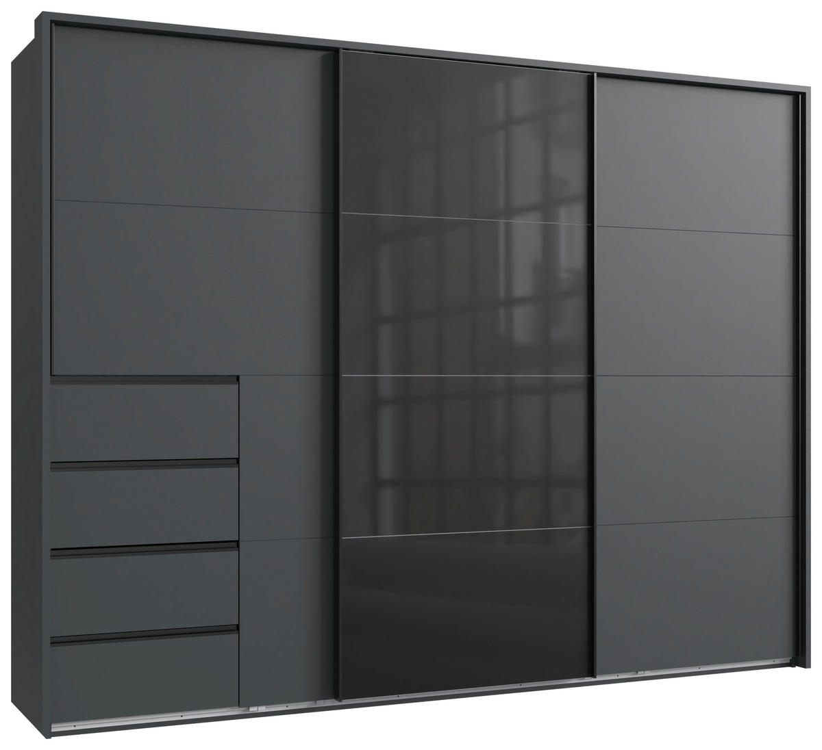 PASSEPARTOUTRAHMEN 273/213/12 cm   - Graphitfarben, Konventionell, Holzwerkstoff (273/213/12cm) - Boxxx