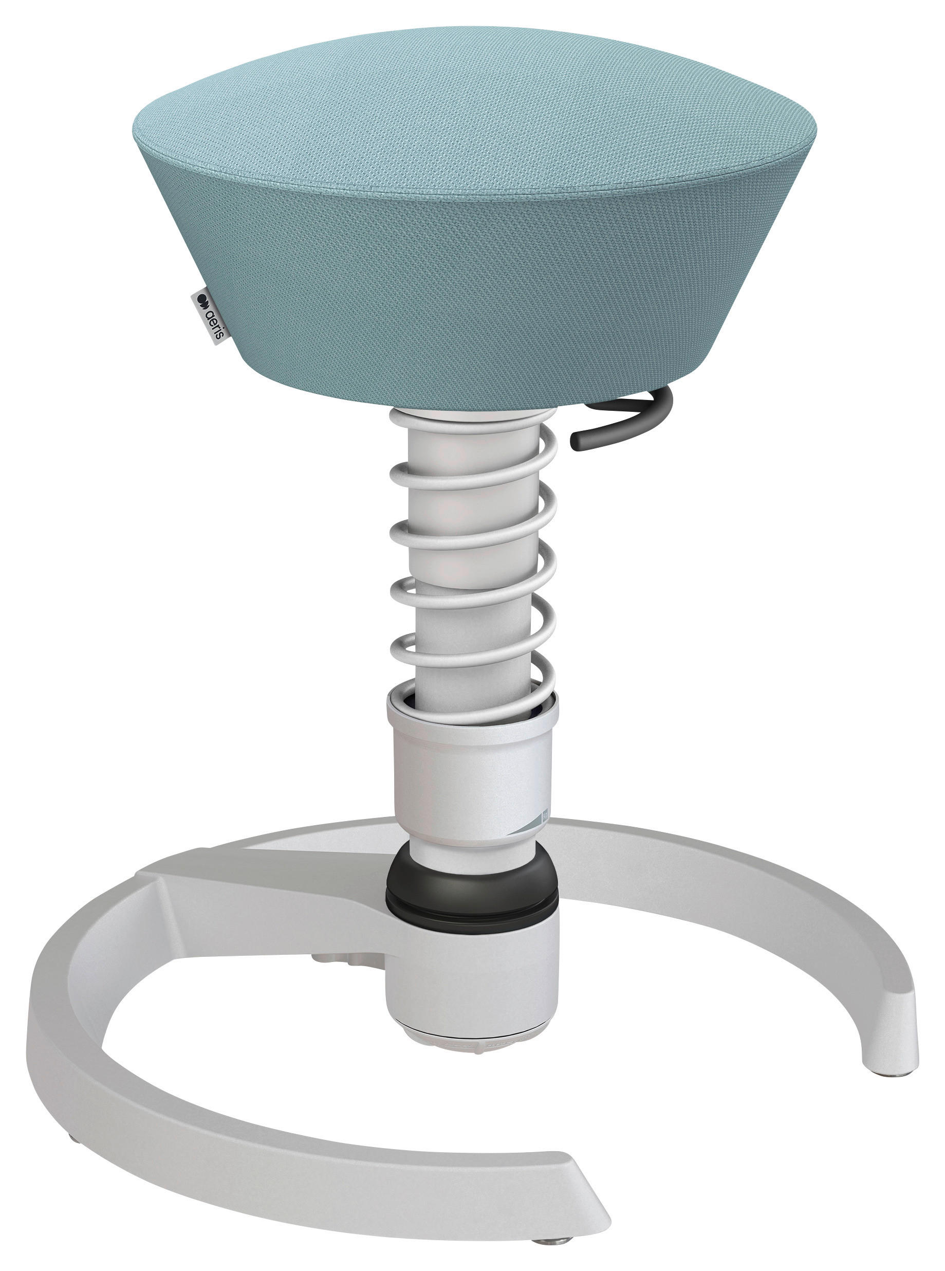 BÜROHOCKER 55/45,66/55 cm  - Pastellblau/Hellgrau, Basics, Textil/Metall (55/45,66/55cm) - Aeris