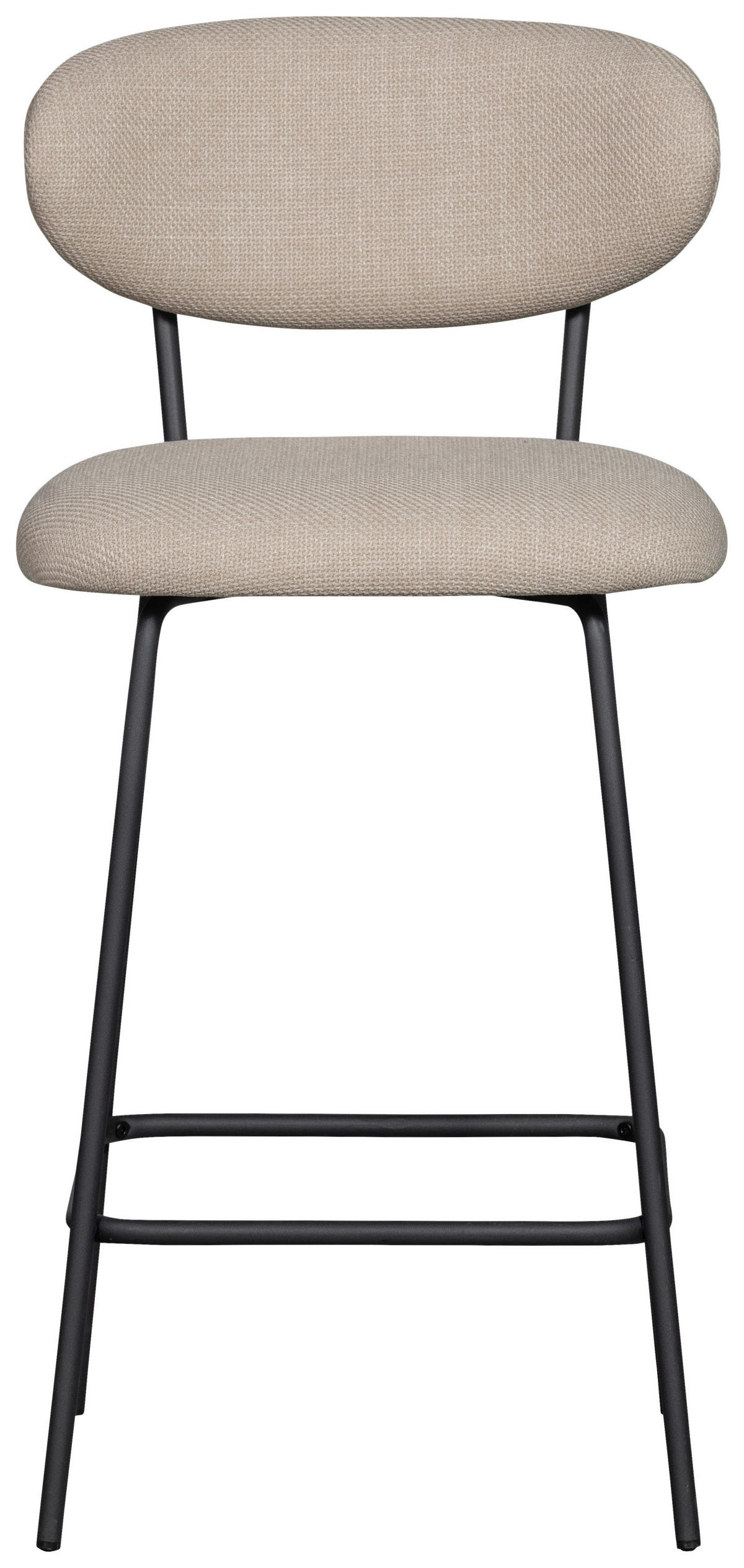 BARHOCKER-SET Webstoff Naturfarben Eisen  - Schwarz/Naturfarben, MODERN, Textil/Metall (46/93/52cm) - Livetastic