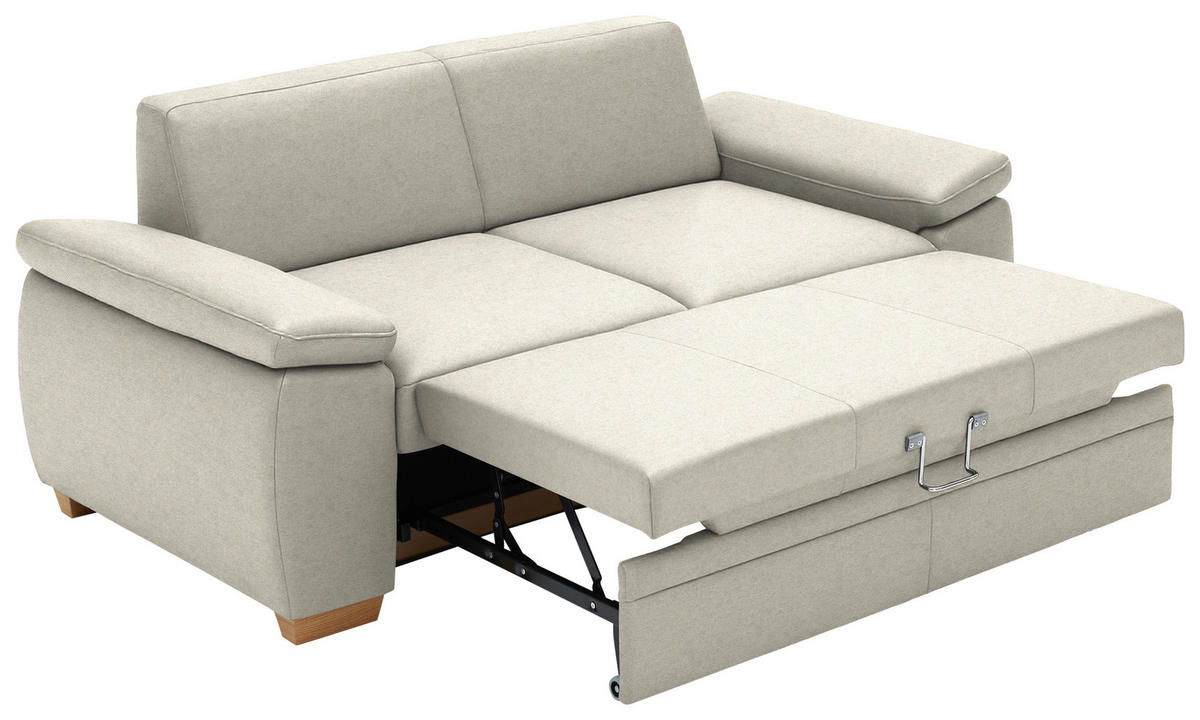 SCHLAFSOFA  in Chenille Naturfarben  - Naturfarben, KONVENTIONELL, Holz/Textil (166/90/100cm) - Beldomo Style