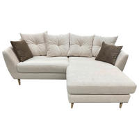 ECKSOFA Naturfarben Feincord  - Buchefarben/Naturfarben, KONVENTIONELL, Holz/Textil (211/154cm) - Carryhome