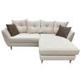 ECKSOFA Naturfarben Feincord  - Buchefarben/Naturfarben, KONVENTIONELL, Holz/Textil (211/154cm) - Carryhome