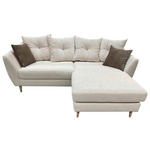ECKSOFA Naturfarben Feincord  - Buchefarben/Naturfarben, KONVENTIONELL, Holz/Textil (211/154cm) - Carryhome